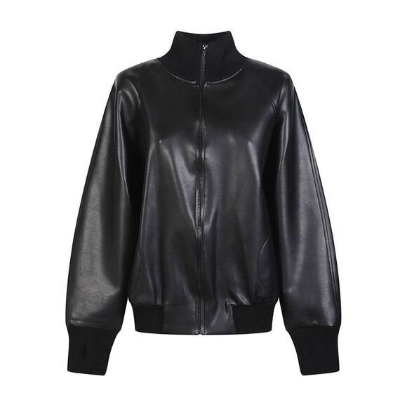 Norma Kamali Women Faux-Leather Bomber Jacket